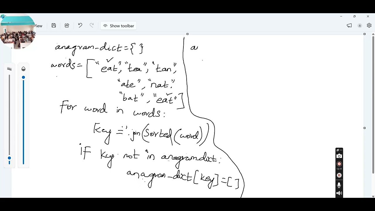 Anagrams in Strings python java