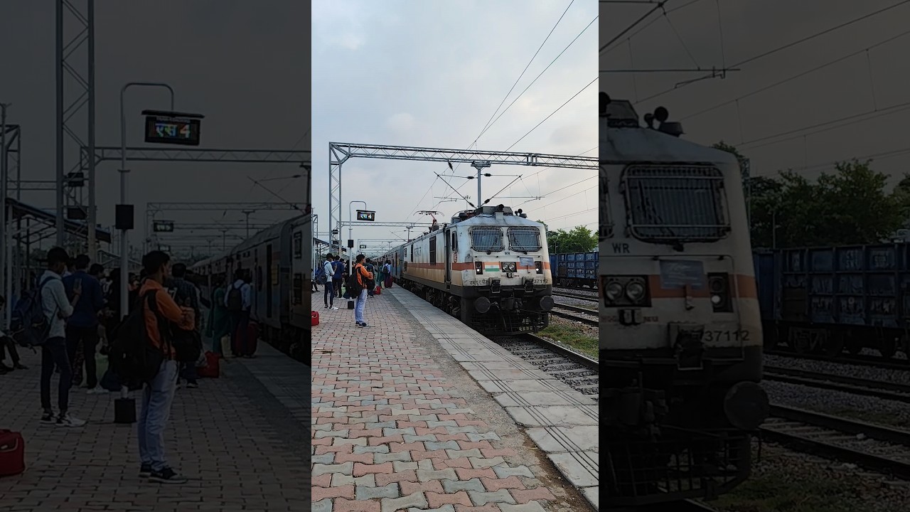 Varanasi sabarmati express arriving sultanpur junction #varanasi #ahmedabad #sultanpur