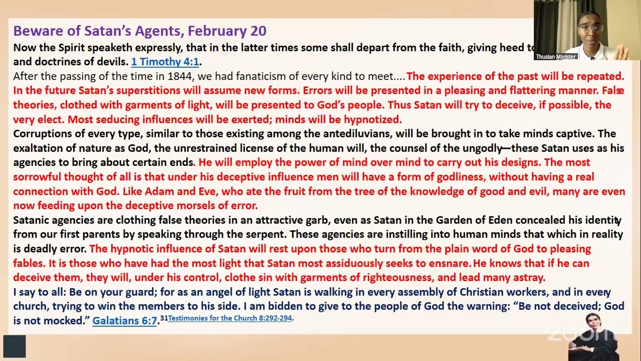 Maranatha-Beware of Satan's Agents