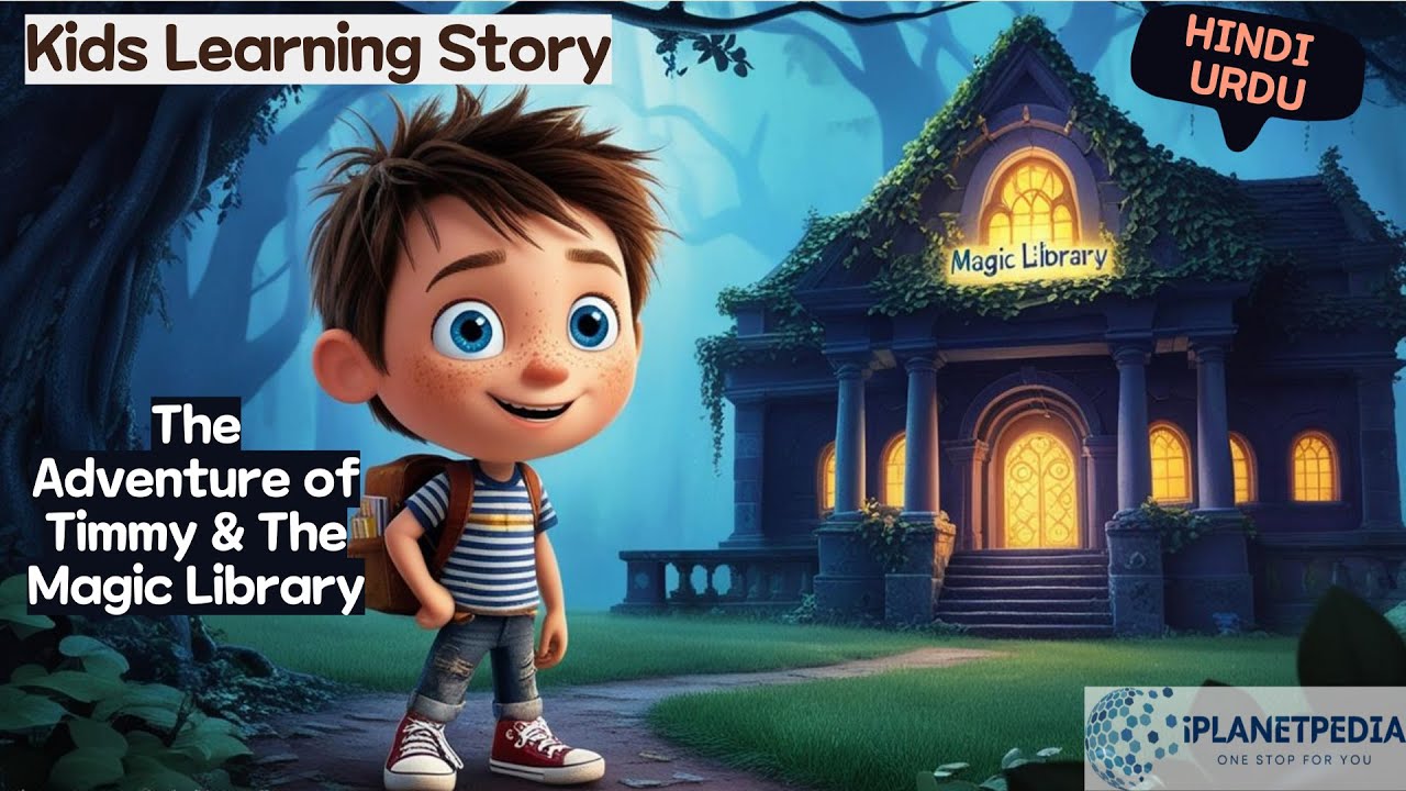 The Adventure of Timmy and the Magic Library in Hindi/Urdu | The Kids Learning Tale #kidslearning