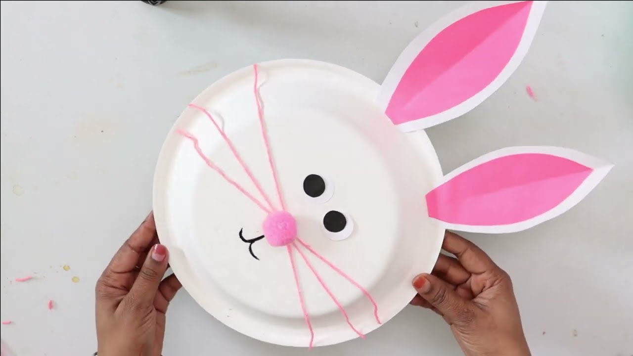 Paper Plate Craft | Making Bunny From Paper Plate #paperplatecrafts