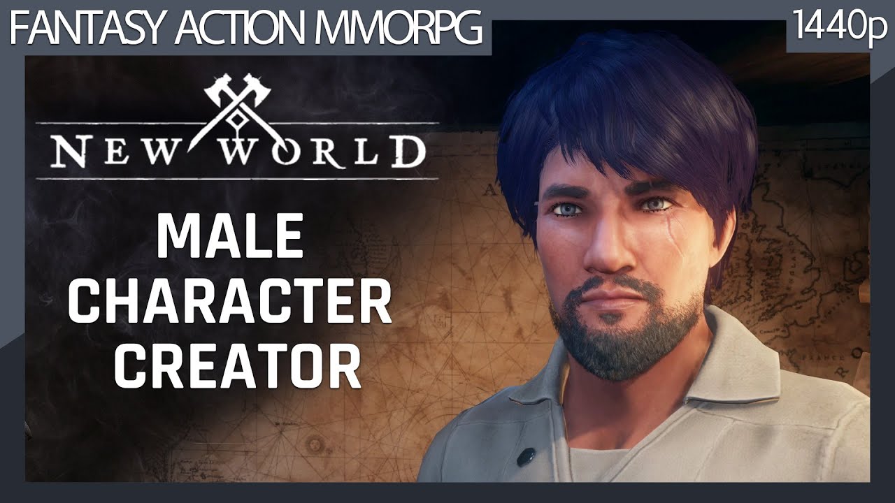 New World Beta (2021) Male Character Creator - PC Gameplay (No commentary) 1440p