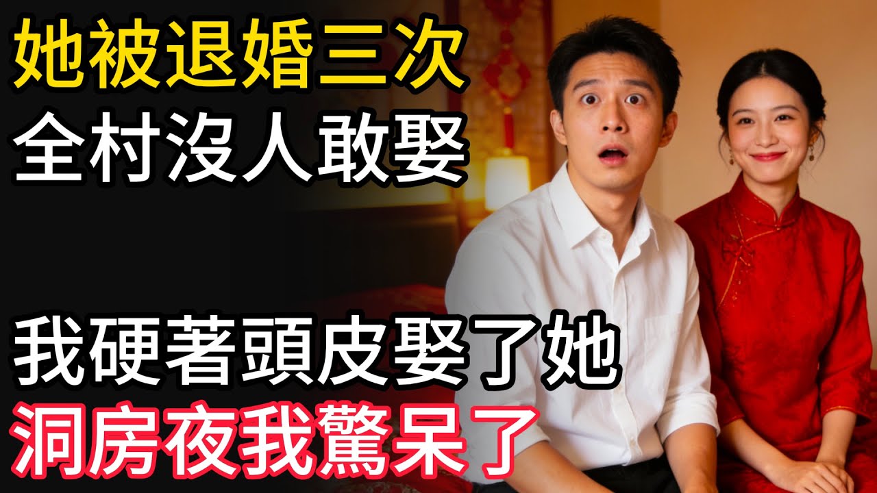她被退婚三次，全村沒人敢娶，我硬著頭皮娶了她，洞房夜我驚呆了