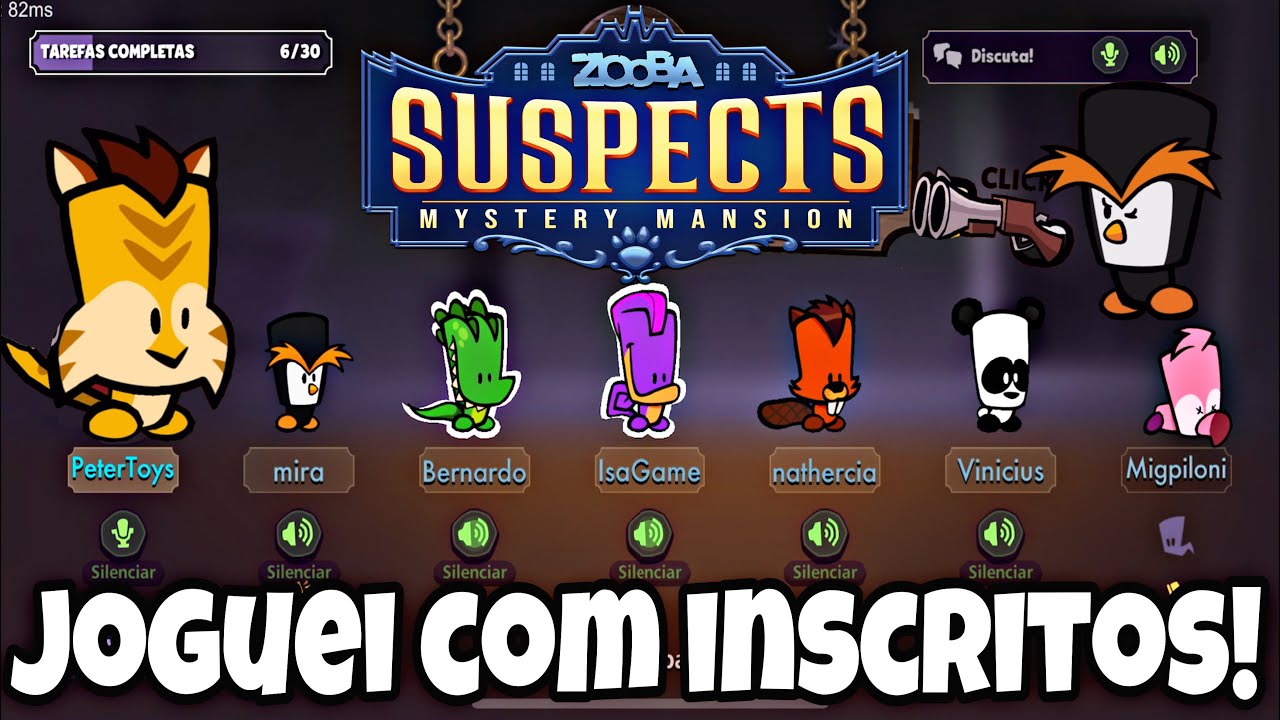 SUSPECTS MANSÃO MISTÉRIO FUI IMPOSTOR JOGANDO COM OS INSCRITOS! PETER GAMES