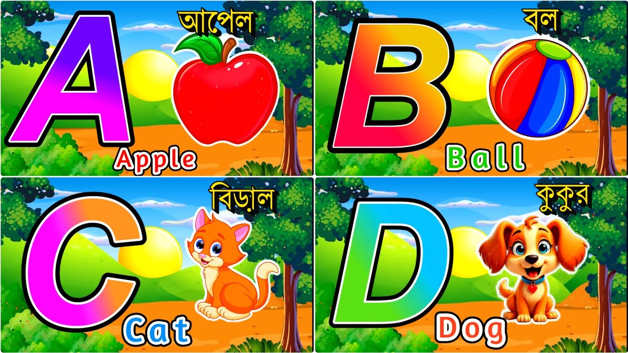 My First ABCD Class | রঙিন ছবিতে English Alphabet শেখা | ABCD Bangla Kids Class