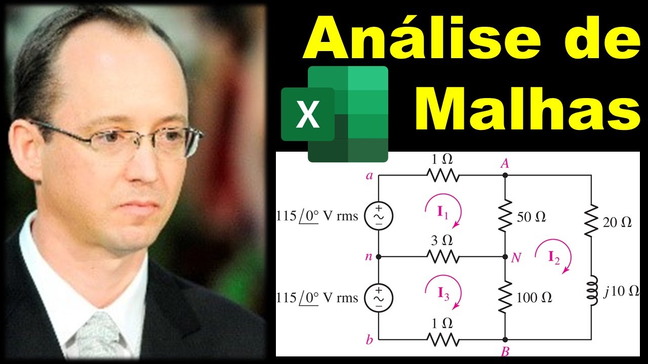 Análise de Malhas, com Números Complexos no Excel