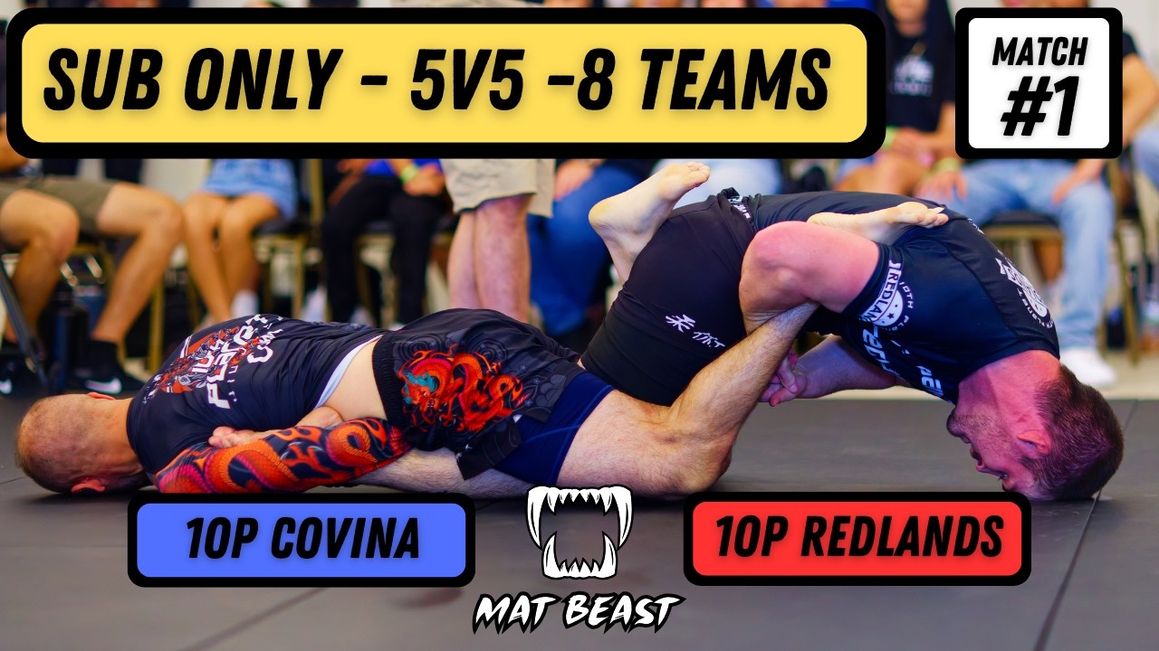 Mat Beast 4 | 5v5 Jiu Jitsu Team Duels | 10P Covina vs 10P Redlands | Quarterfinals Match 1