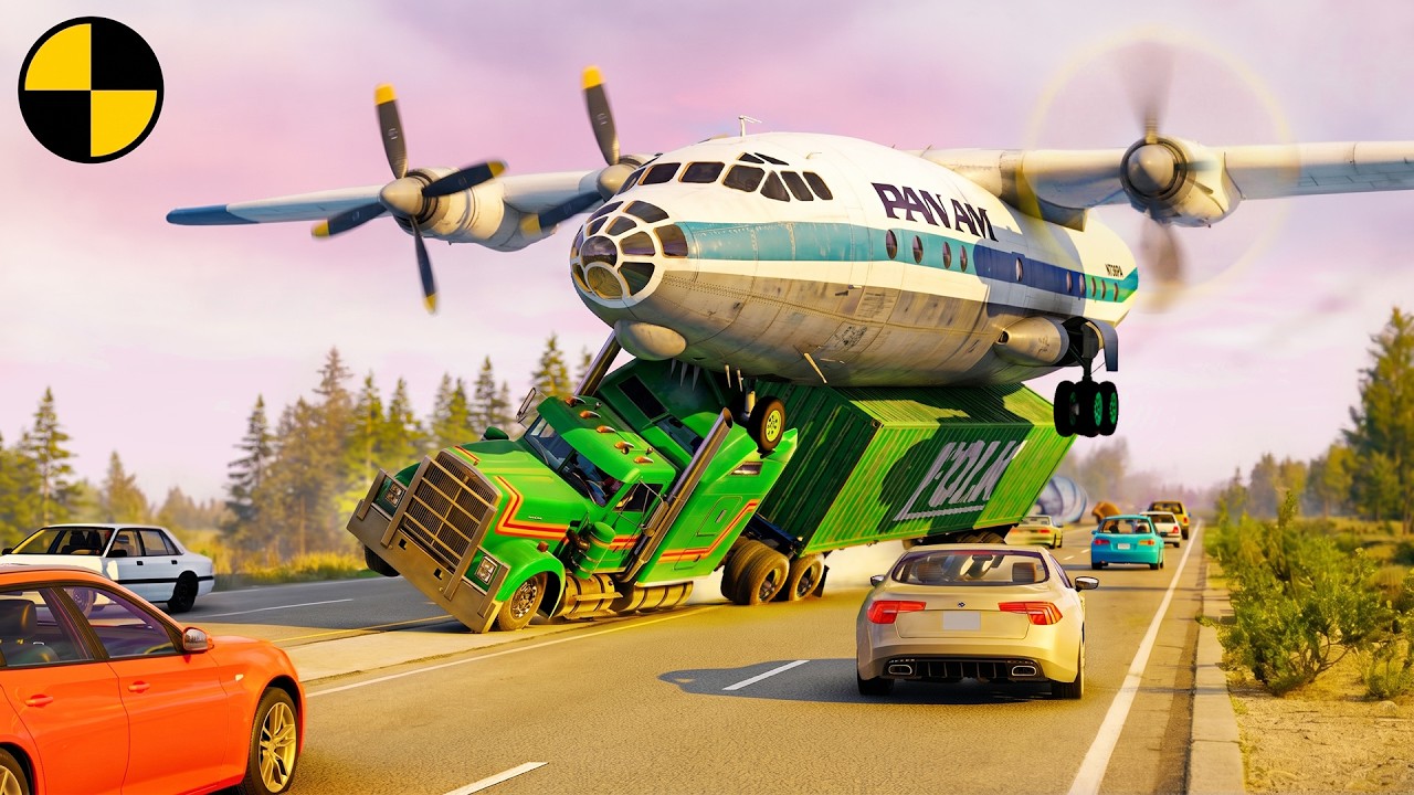 Plane Emergency Landing on Highway and other Accidents #2 😱 BeamNG.Drive