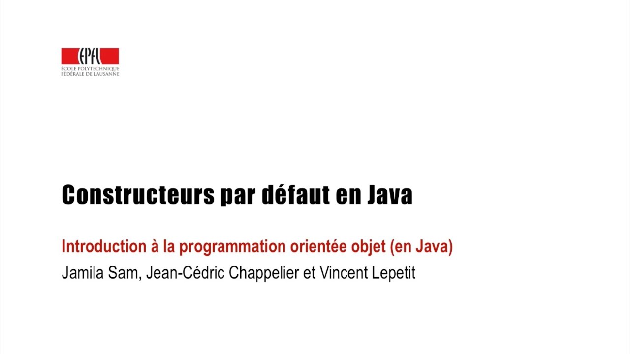 Constructeurs par défaut en Java