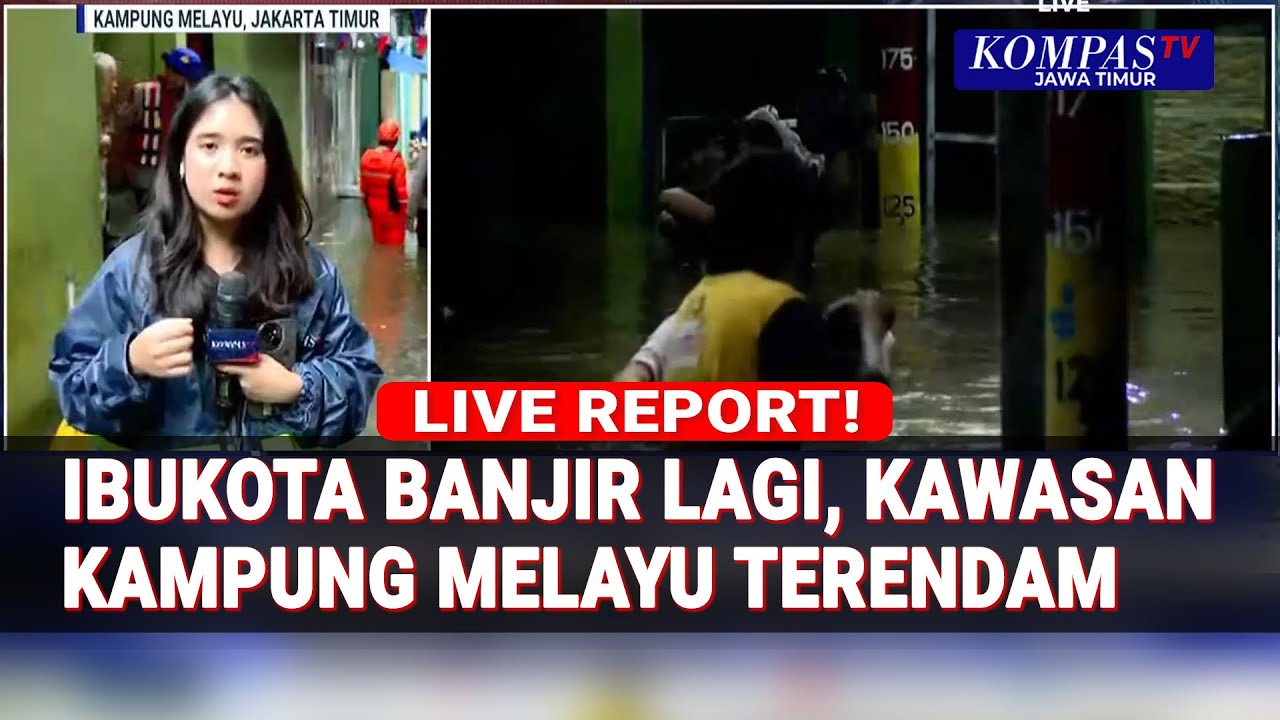 Banjir Kembali Terjang Jakarta, Permukiman Kawasan Kebon Pala Kampung Melayu Jaktim Terendam