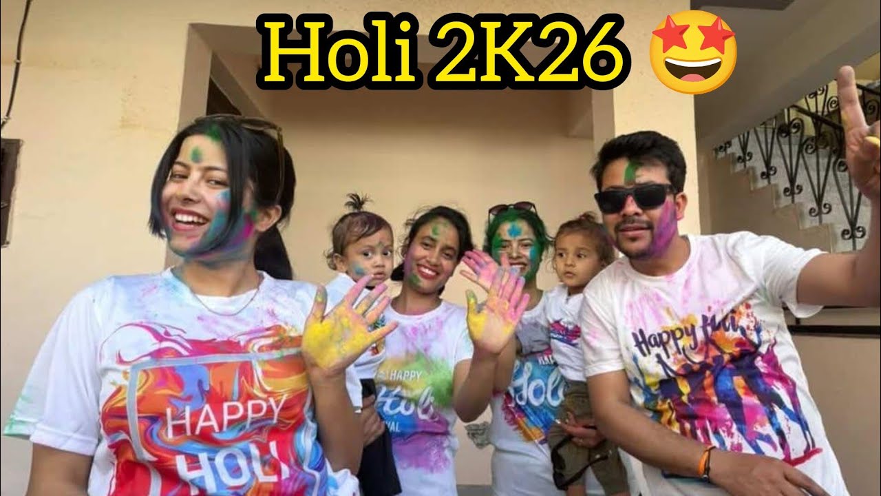 bura na mano holi hai || holi celebration || Paonta ||😍 #family #minivlog #holi #enjoy 