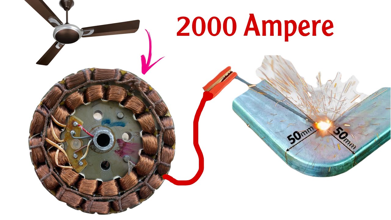 I Turn a Ceiling Fan into a powerful Welding Machine, Amazing