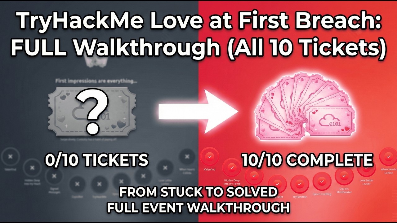 TryHackMe Love at First Breach: FULL Walkthrough (All 10 Tickets)