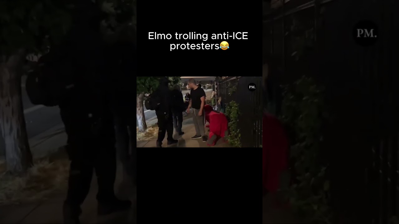 Elmo Trolls ICE Protesters #news #trump #maga #politics #usa #donaldtrump #america #viral #funny