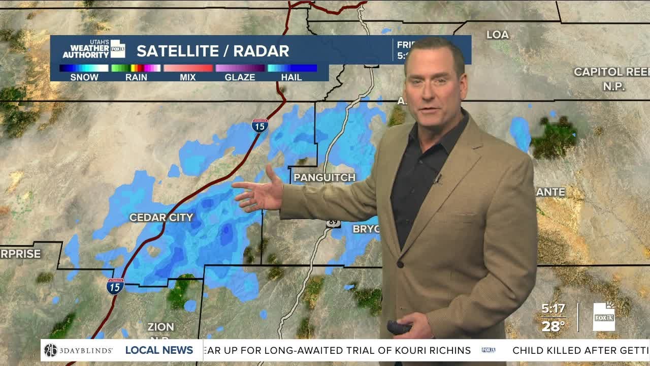 More snow in the south; Warmer this weekend!- Friday, February 20