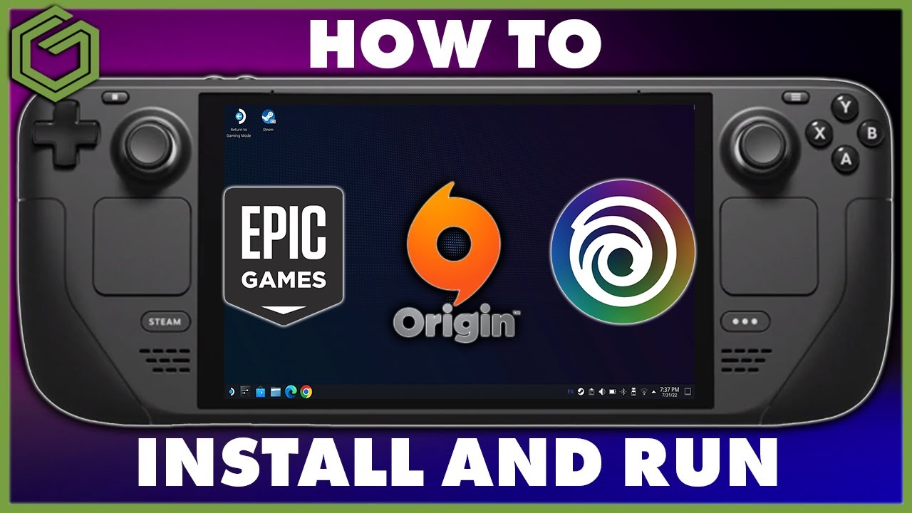 Steam Deck | Epic, Origin, Ubisoft Setup | Plus GE Proton, Custom Artwork, SD Card Installs & More