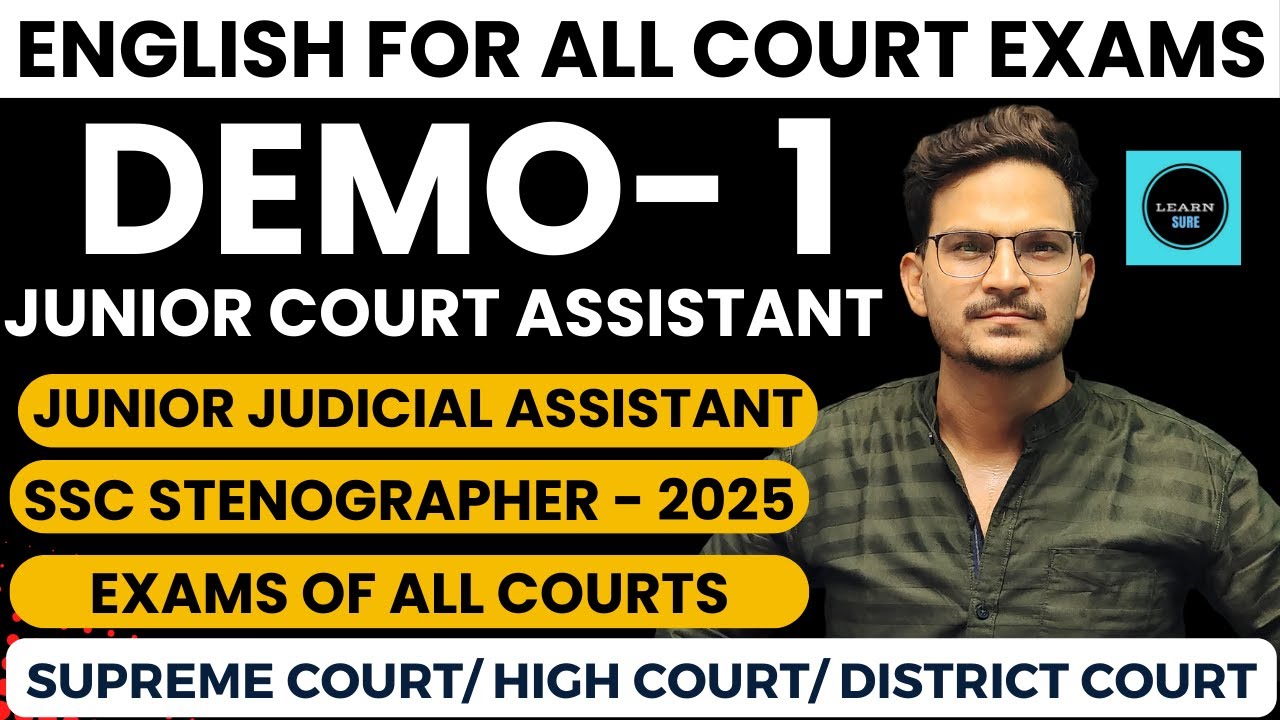 JCA/JJA CLASS-1 SUPREME COURT OF INDIA / DELHI HIGH COURT 2025// ENGLISH FOR ALL COURTS EXAMS-