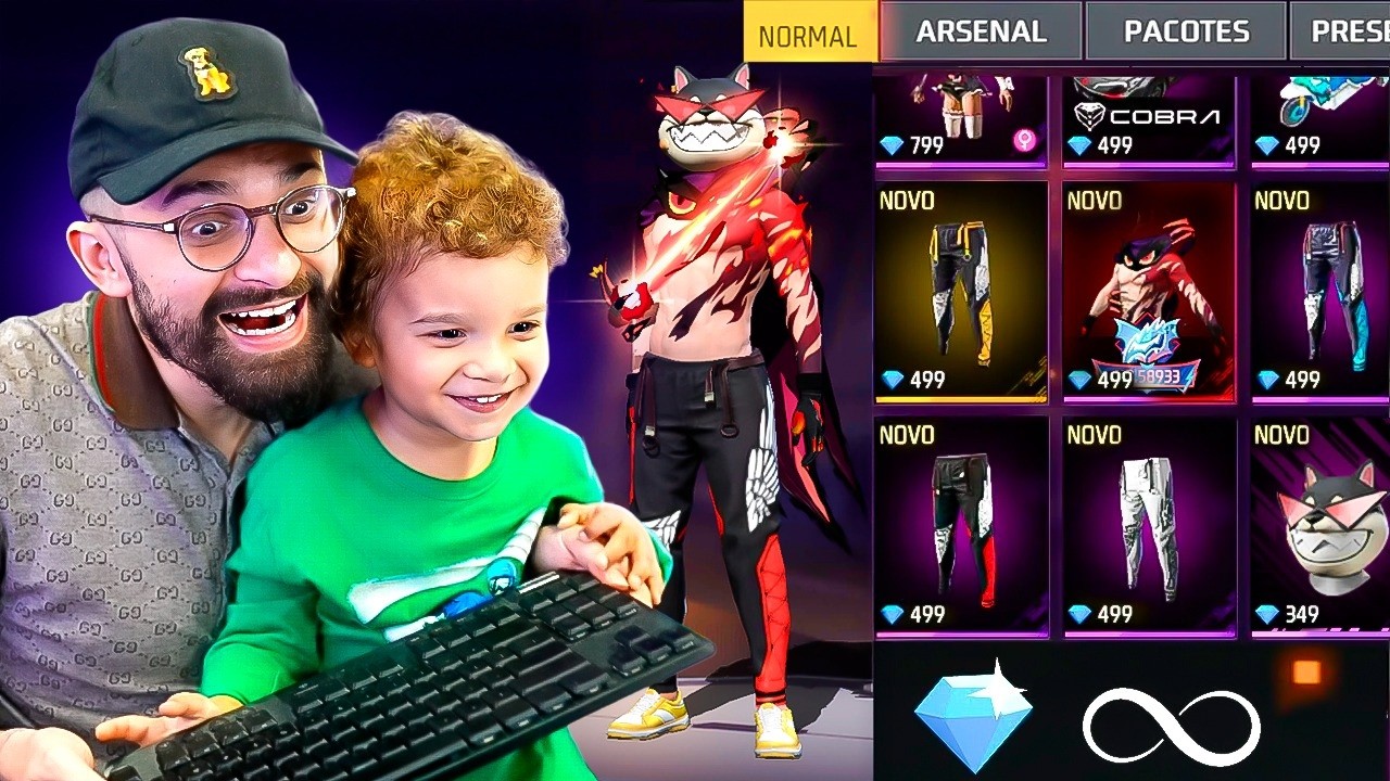 MEU FILHO Mandou eu Comprar TUDO no Free Fire (e EU OBEDECI!)