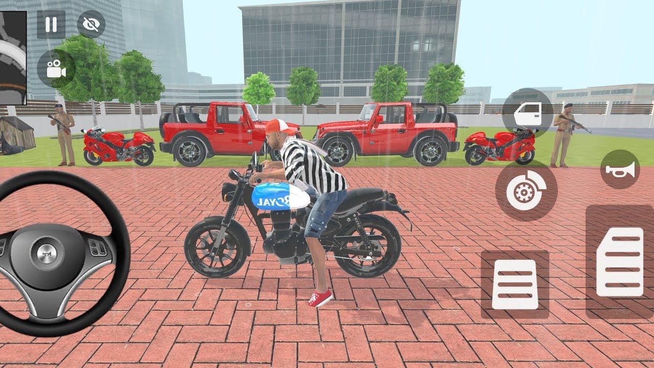 🎮 Franklin Order by 2️⃣ Hayabusa bike & 2️⃣ Open Thar in Indian 🇮🇳 Bike Thief Auto Simulator 🎮