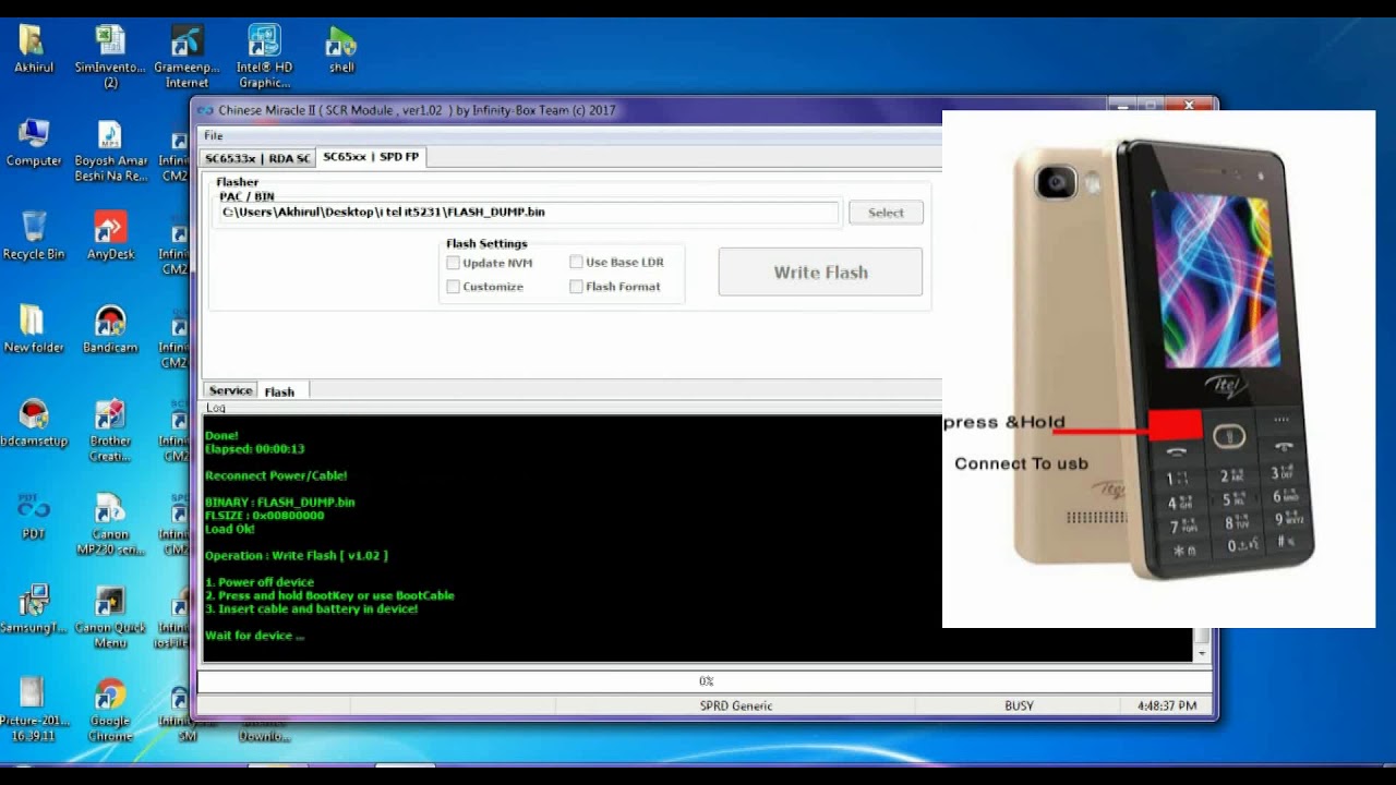 Haw to Itel it5231 Flashing By Cm2 Dongle SPD