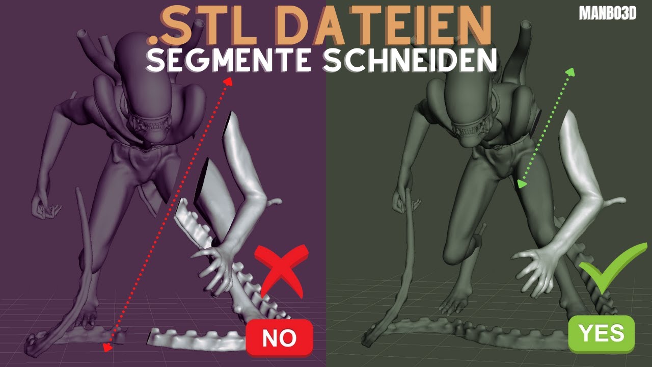 STL Dateien einfach besser schneiden - das schafft kein Slicer! Meshmixer