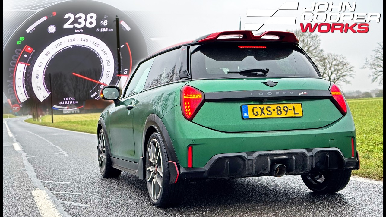 2025 MINI JCW // 0-100 100-200 TOP SPEED POV & SOUND