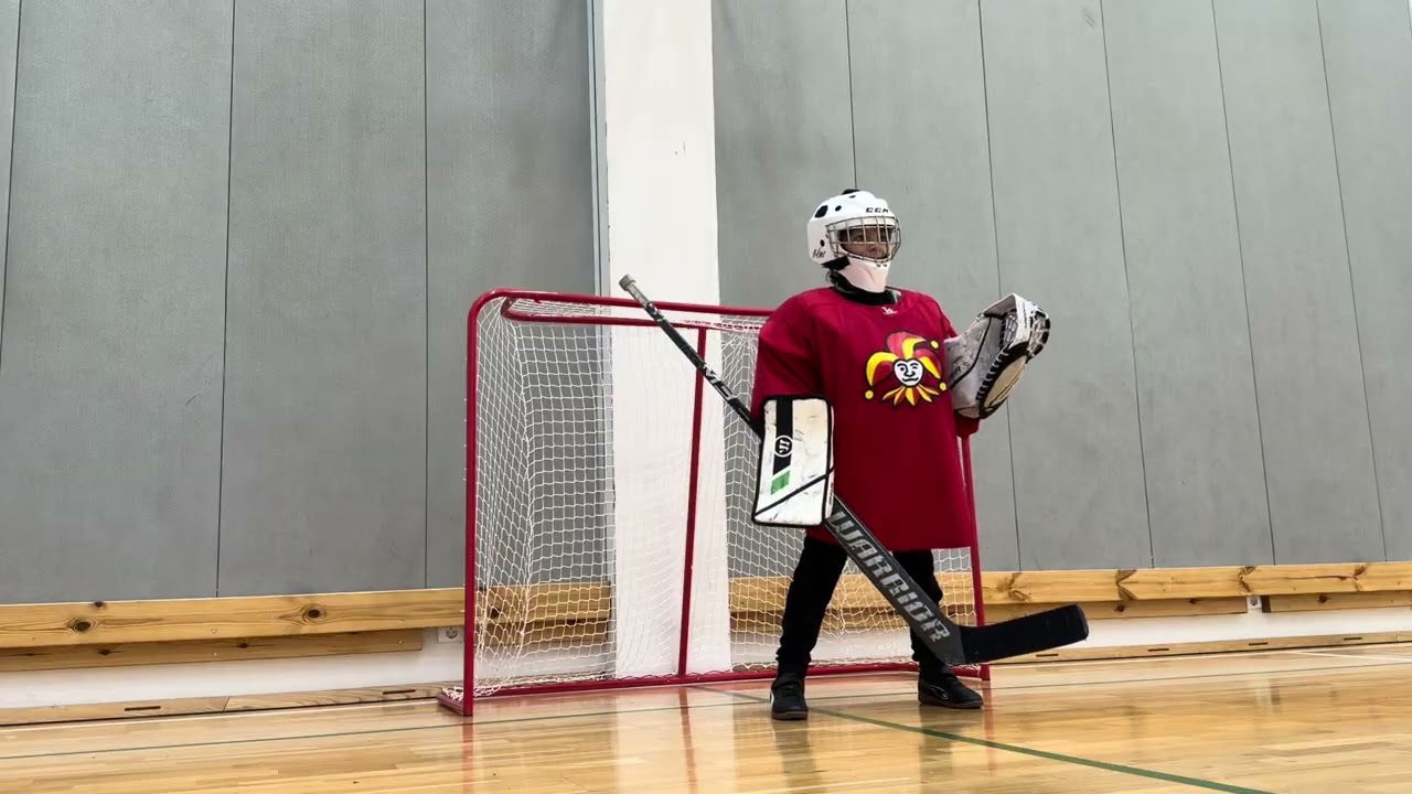 Training with my dad to be the best goaly in the world!  