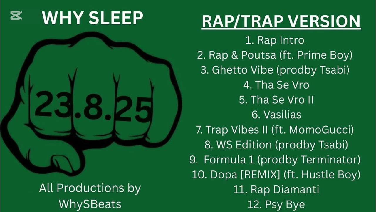 2. Why Sleep – Rap & Poutsa (ft. Prime Boy)(Official Audio Release)