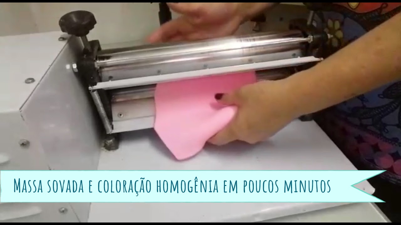 Como Tingir Massa de Biscuit no Cilindro El&eacute;trico | Como Colorir massa de Biscuit