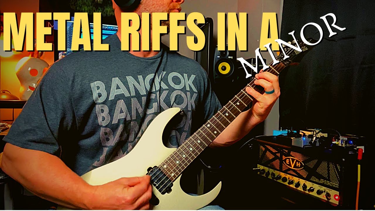 3 Metal Guitar Riffs in A Minor - Practice Lesson with Tabs