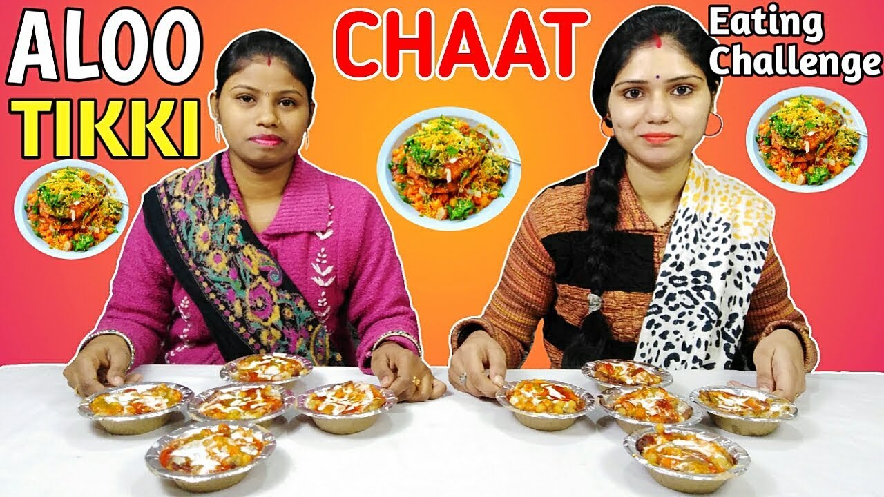ALOO TIKKI CHAAT EATING CHALLENGE | Aloo Tikki  Eating Competition | Food Challenge