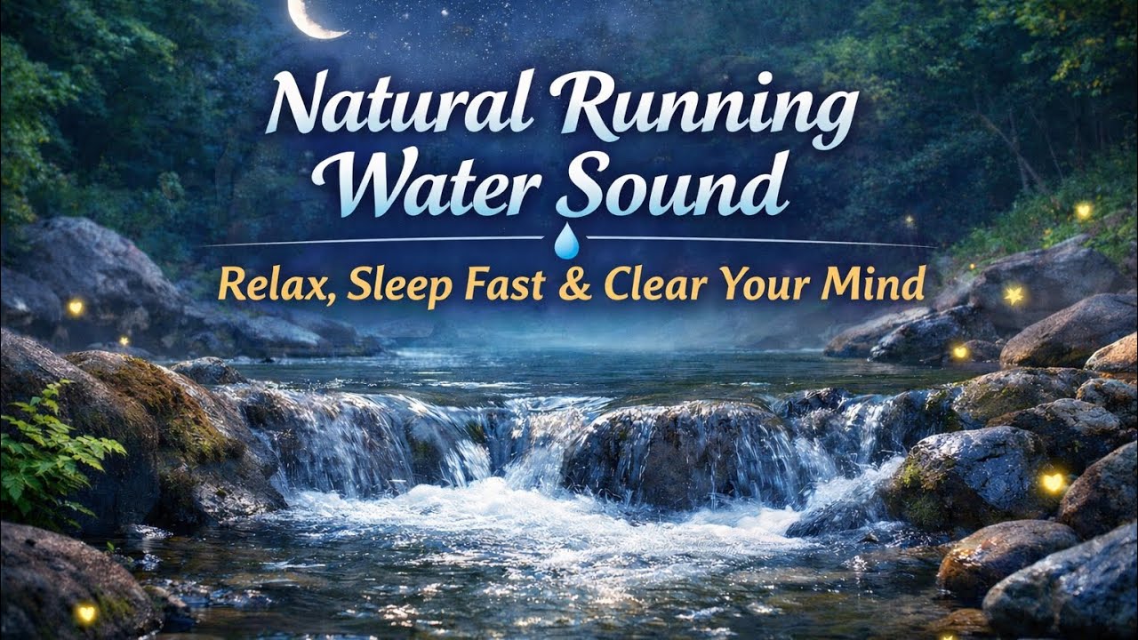 Natural Running Water Sound | Relax, Sleep Fast & Clear Your Mind