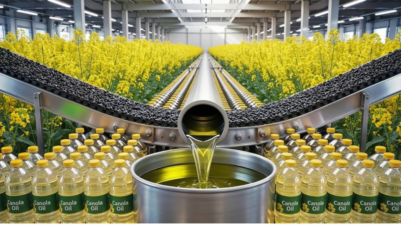 Step Inside a Massive Canola Oil Plant 🌾