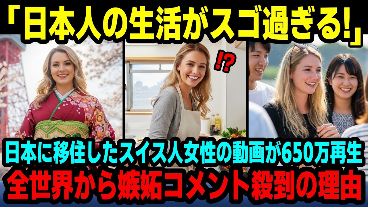 【海外の反応】「日本人の生活がスゴ過ぎた…」日本に憧れて移住してきたスイス人女性。「日本人の普通の生活」を体験し、SNSに投稿したら海外から嫉妬と羨望の嵐！