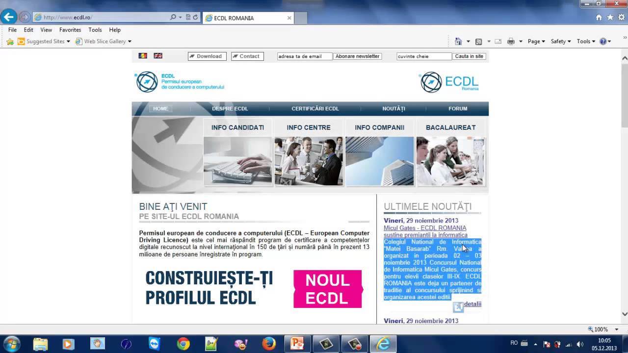 Tutorial Instrumente Online - 1. Internet Explorer - Navigare
