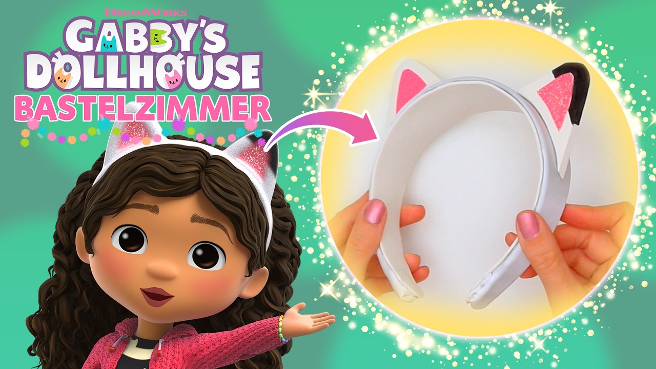 Bastelt euren eigenen Kätzchenohren-Haarreif 😻 | GABBY'S DOLLHOUSE: BASTELZIMMER