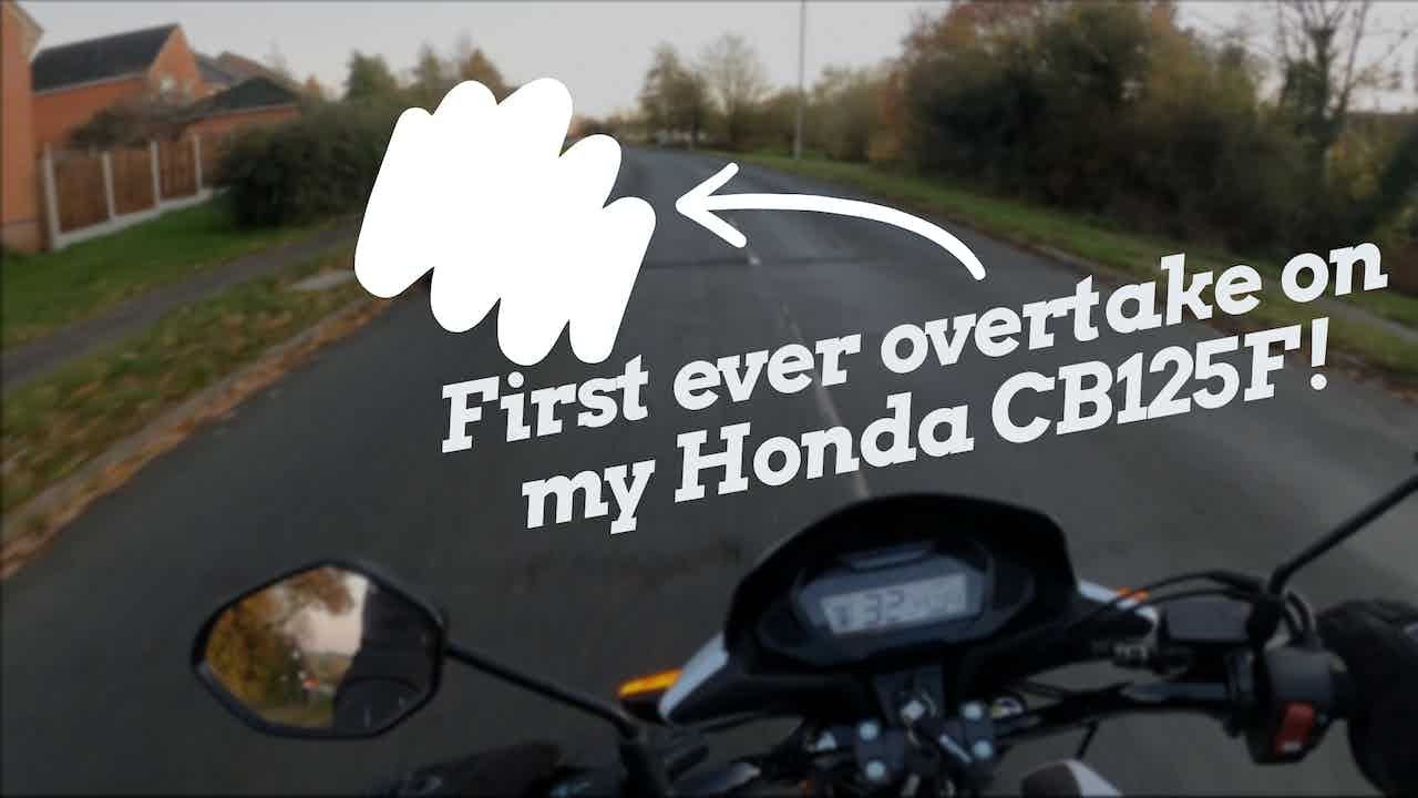 My First Ever Overtake on my Motorbike! 2023 Honda CB125F New Rider