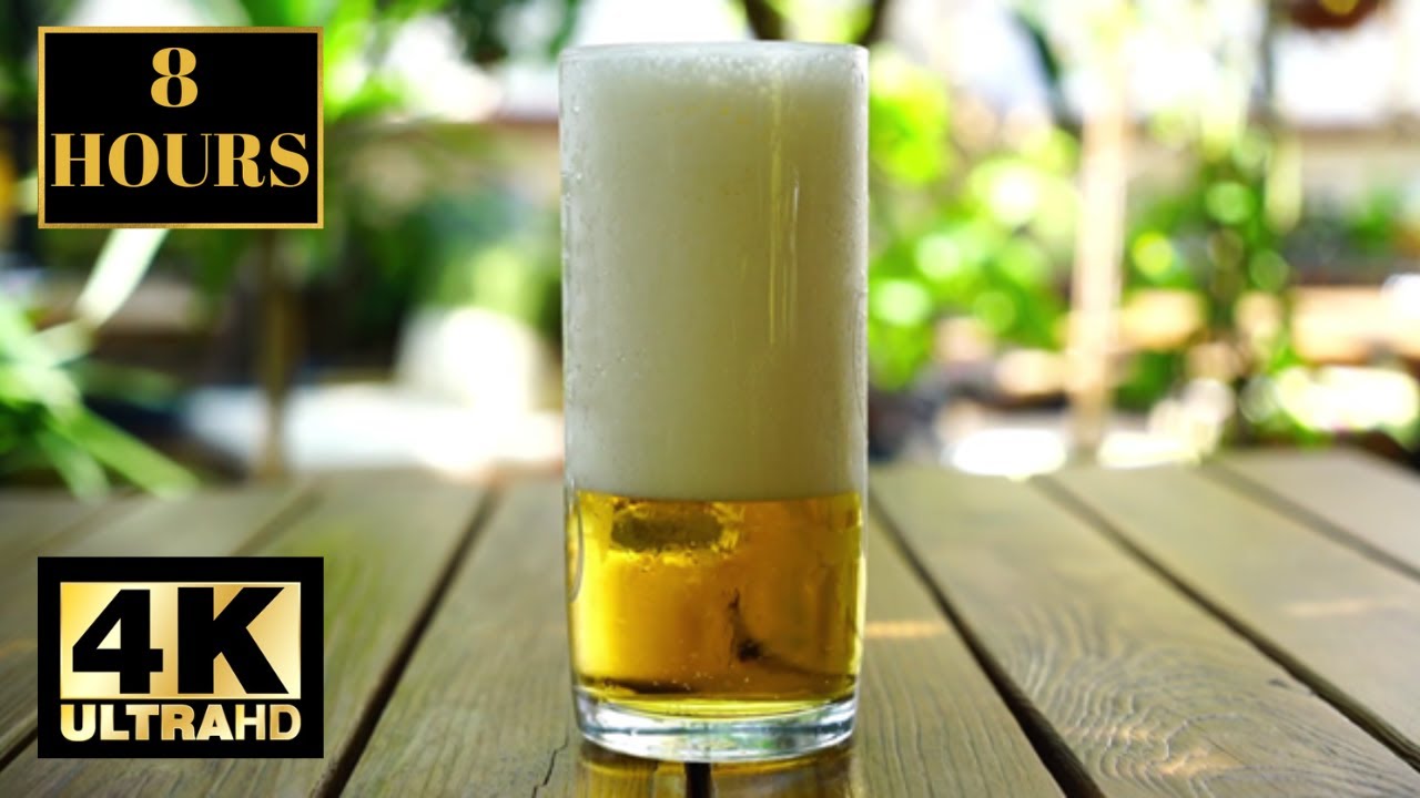 Beer Glass Summer Time Background Wallpaper Screensaver 8 HOURS