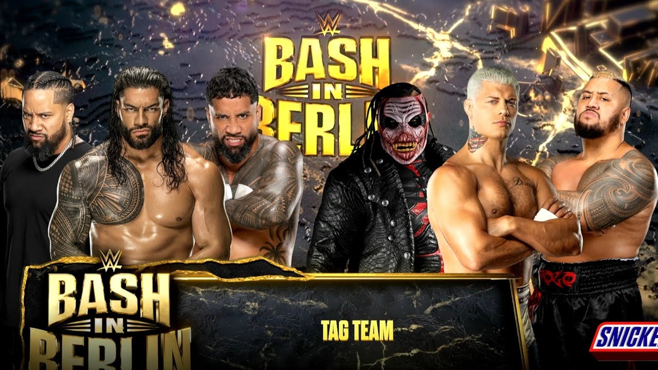 Jey USO ROMAN REIGNS JIMMY USO VS BRAYY WYATT CODY RHODES TAG TEAM MATCH 