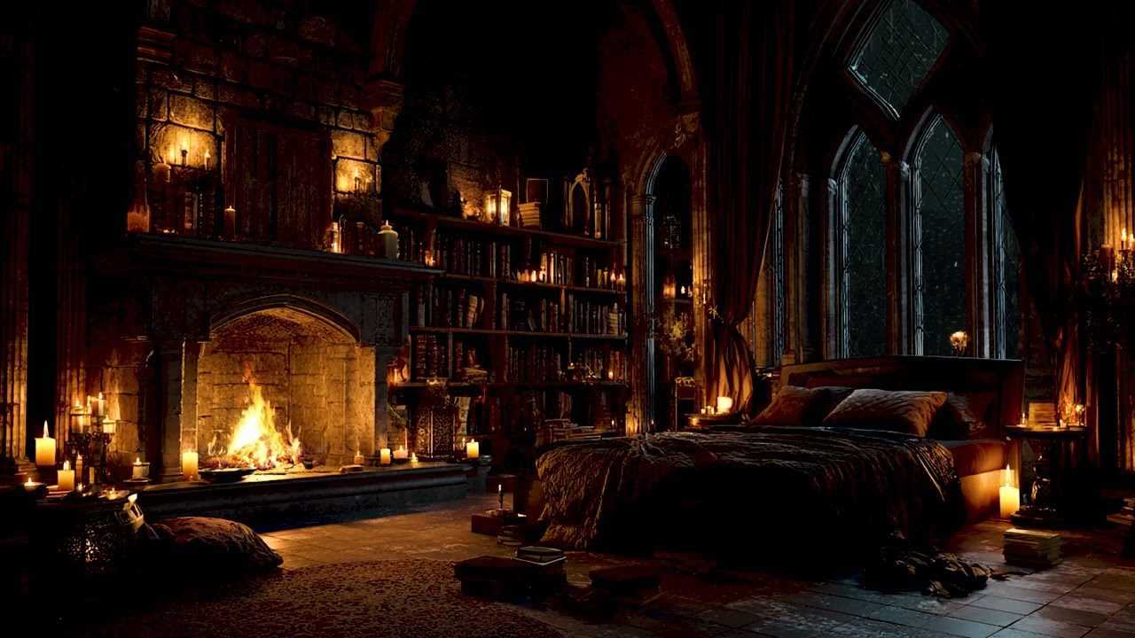 Finally, Some Peace... 🕯️ Sleeping in the Grand Manor during a Storm