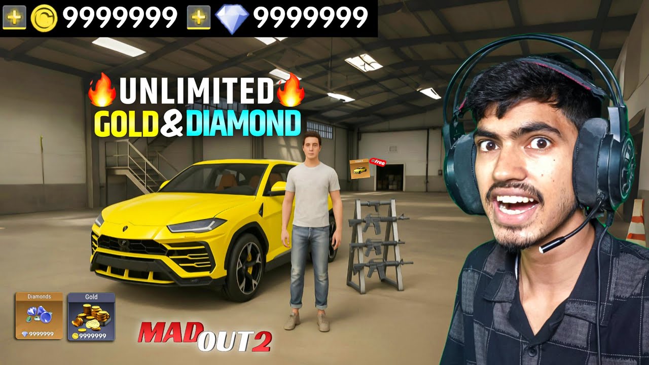 HOW TO GET UNLIMITED GOLD & DIAMOND | MADOUT 2 GRAND AUTO RACING