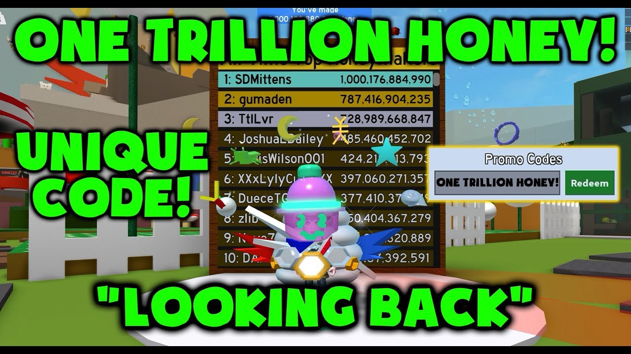 ONE TRILLION HONEY! UNIQUE CODE! - Roblox Bee Swarm Simulator