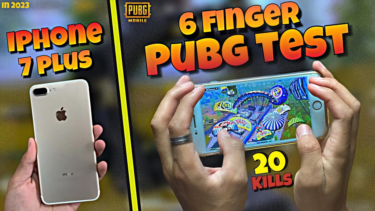 OMG 😱 IPHONE 7 PLUS PUBG 6 FINGER GAMEPLAY || iPhone 7 plus pubg test || iPhone 7 plus BGMI test