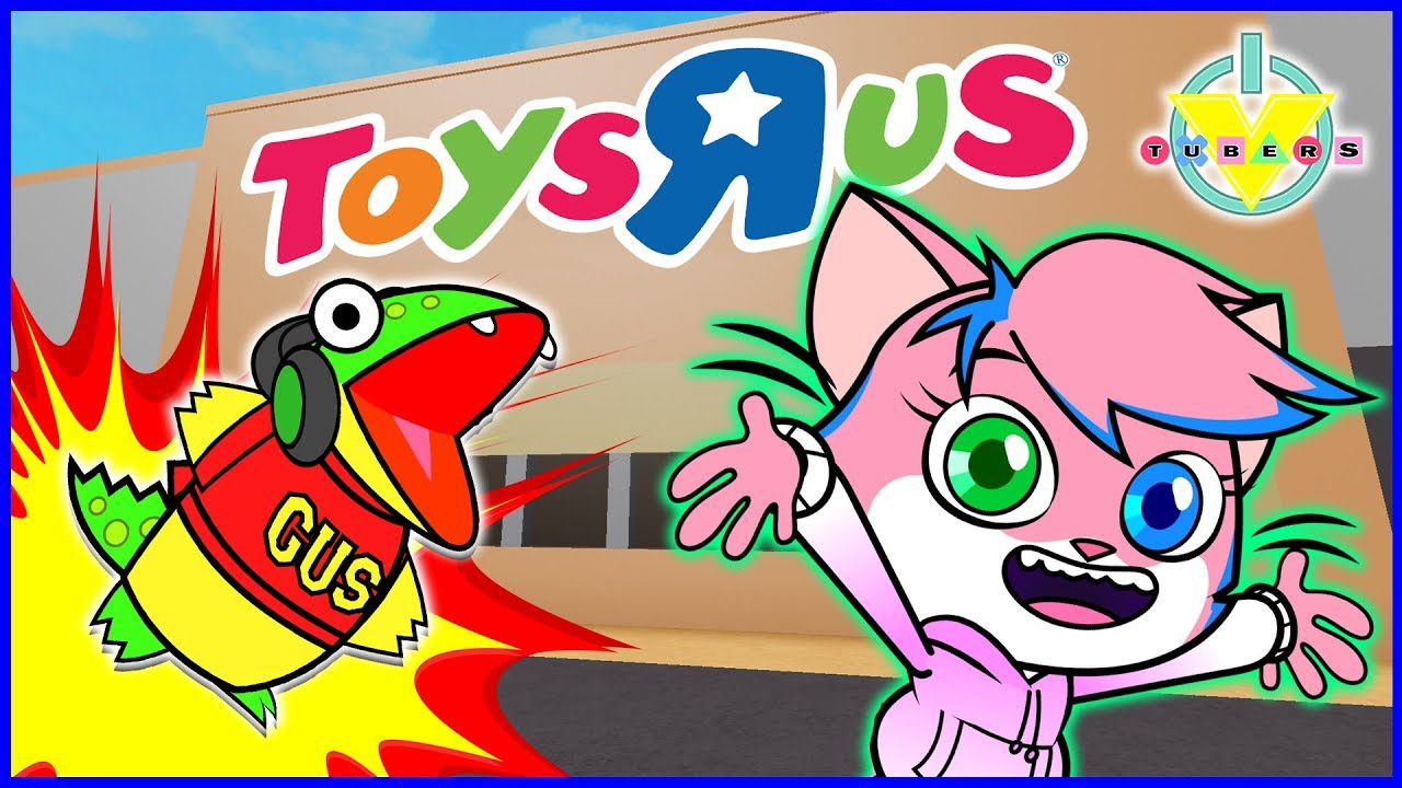 Roblox Toys R Us Obby ESCAPE COOKIE MONSTER Let's Play with Alpha Lexa Vs. Gus