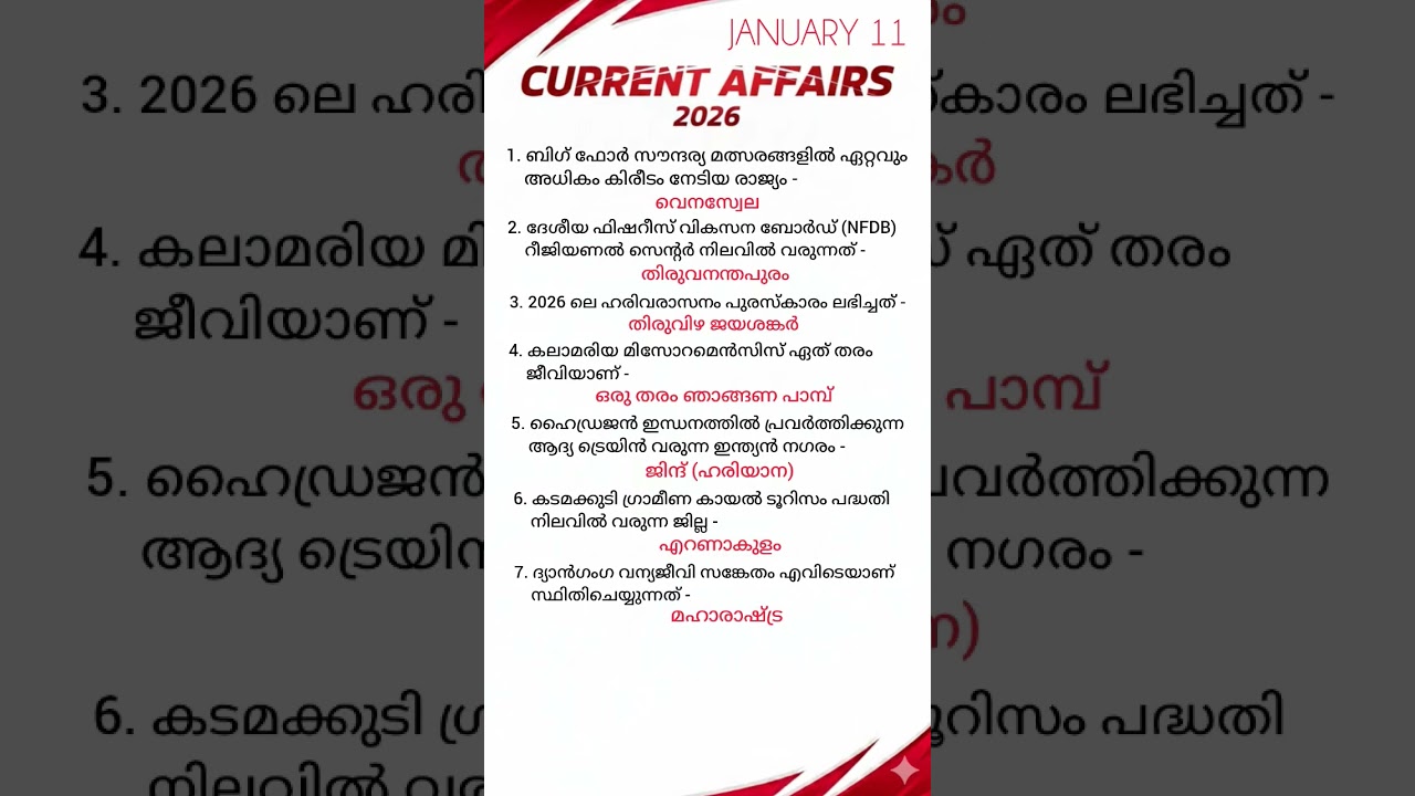 Daily current affairs | January 11 | Company board lgs | vfa | Bevco ldc 