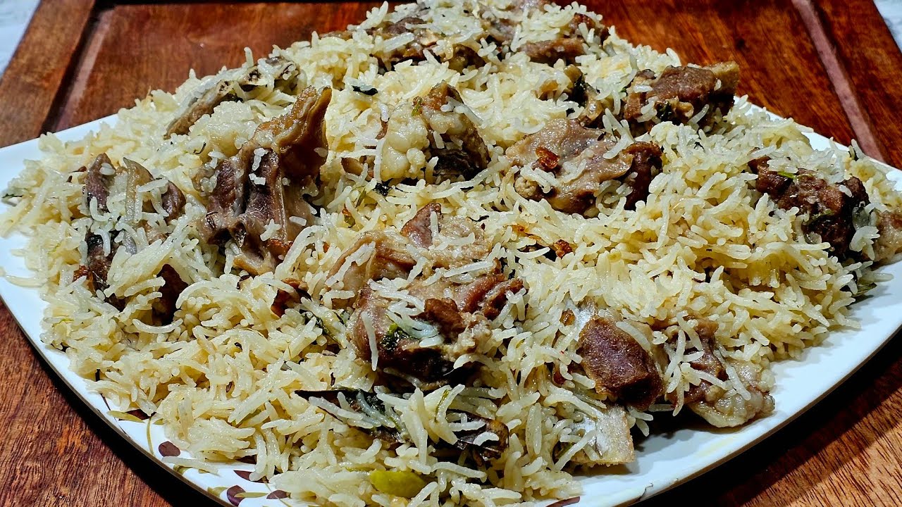 White Mutton Pulao Recipe | No Spice Mutton Yakhni Pulao | Fragrant & Mild Mutton Rice  