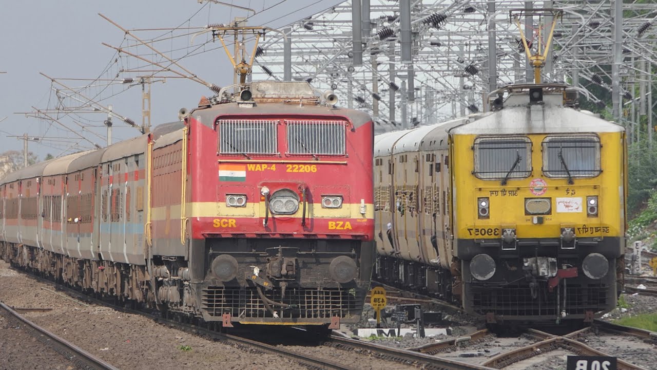 22 In 1 High SPEED Train Videos | Dangerous 130 Kmph WAP7 and WAP4 | Indian Railways