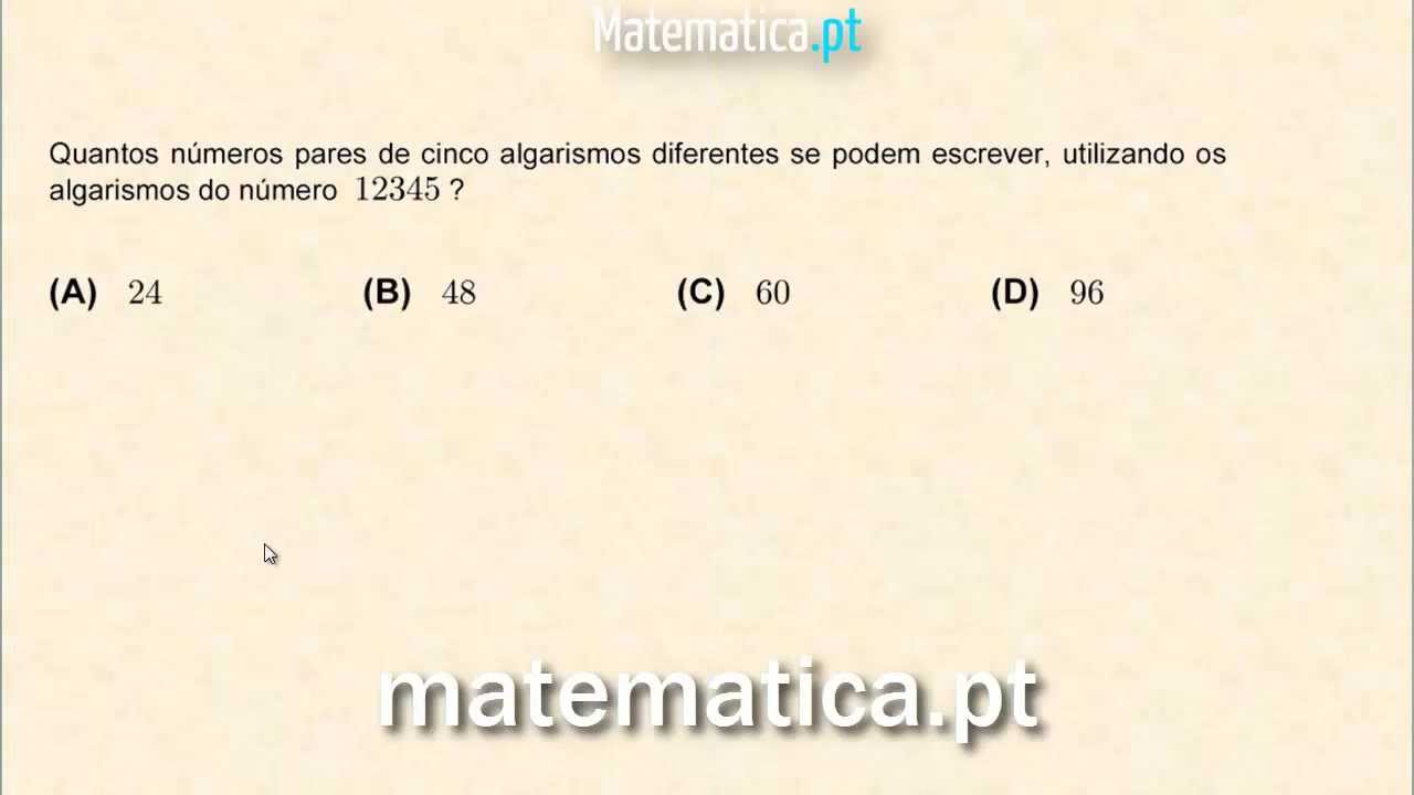 Cálculo Combinatório - Formar Números com Vários Algarismos