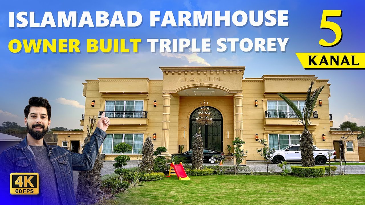 5 Kanal Fully Furnished Luxury Farmhouse for Sale | Gulberg Green Islamabad | 100% Owner Built