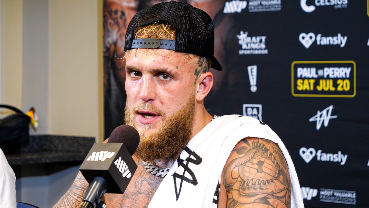 “I WILL F*** YOU UP” JAKE PAUL REACTS TO KO WIN OVER MIKE PERRY (PRESS CONFERENCE)